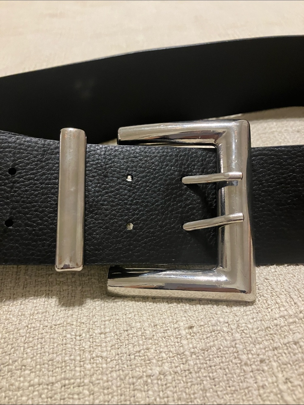 Women’s  Black Belt with Silver Buckle